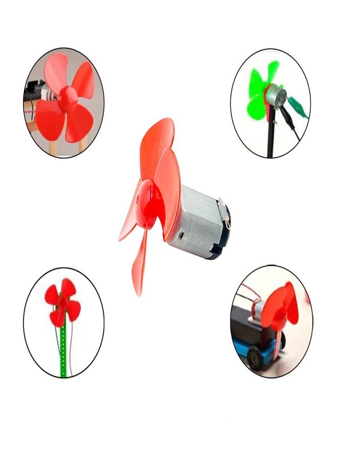 URIMPAVIDO 30PCS Motor Propellers 2mm Shaft Propellers with 4-Vanes 50mm Fan Shape Propellers for Motor RC Boat Ship RC Airplane DIY Model Toy Part (Red) - Image 4